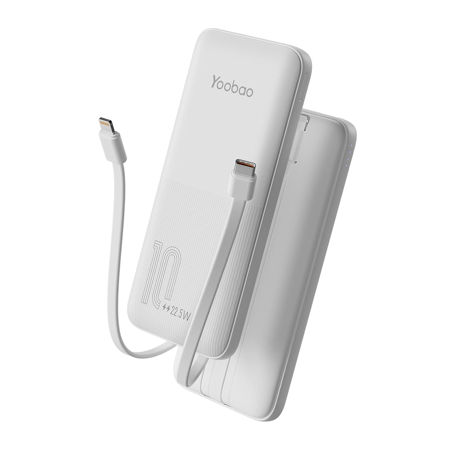 10000MAH Super fast charging power bank with its own cables