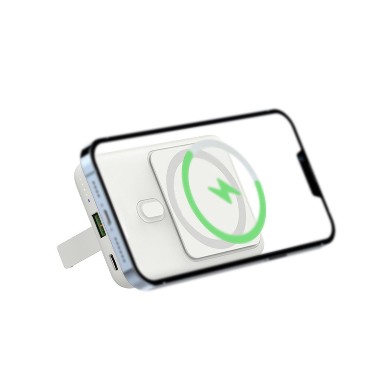 10000mAh Wireless Portable Power Bank with 1 Feet Type C to USB Charging Cable