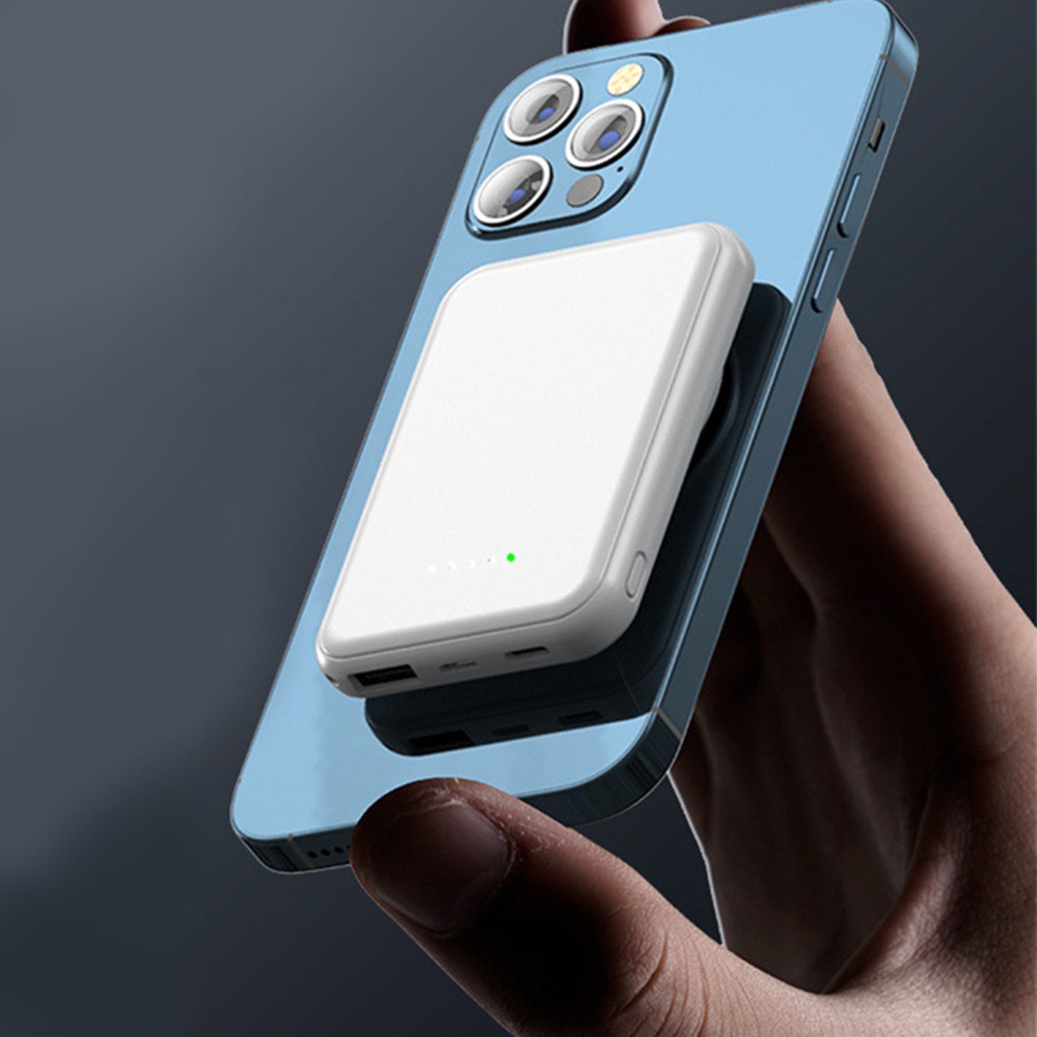 5000mAh  portable magnetic Magnetic absorption wireless charging bank