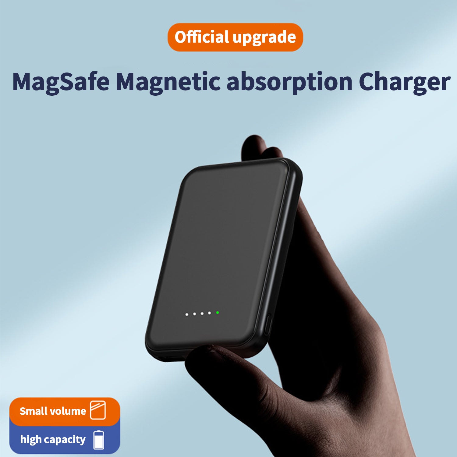 5000mAh  portable magnetic Magnetic absorption wireless charging bank