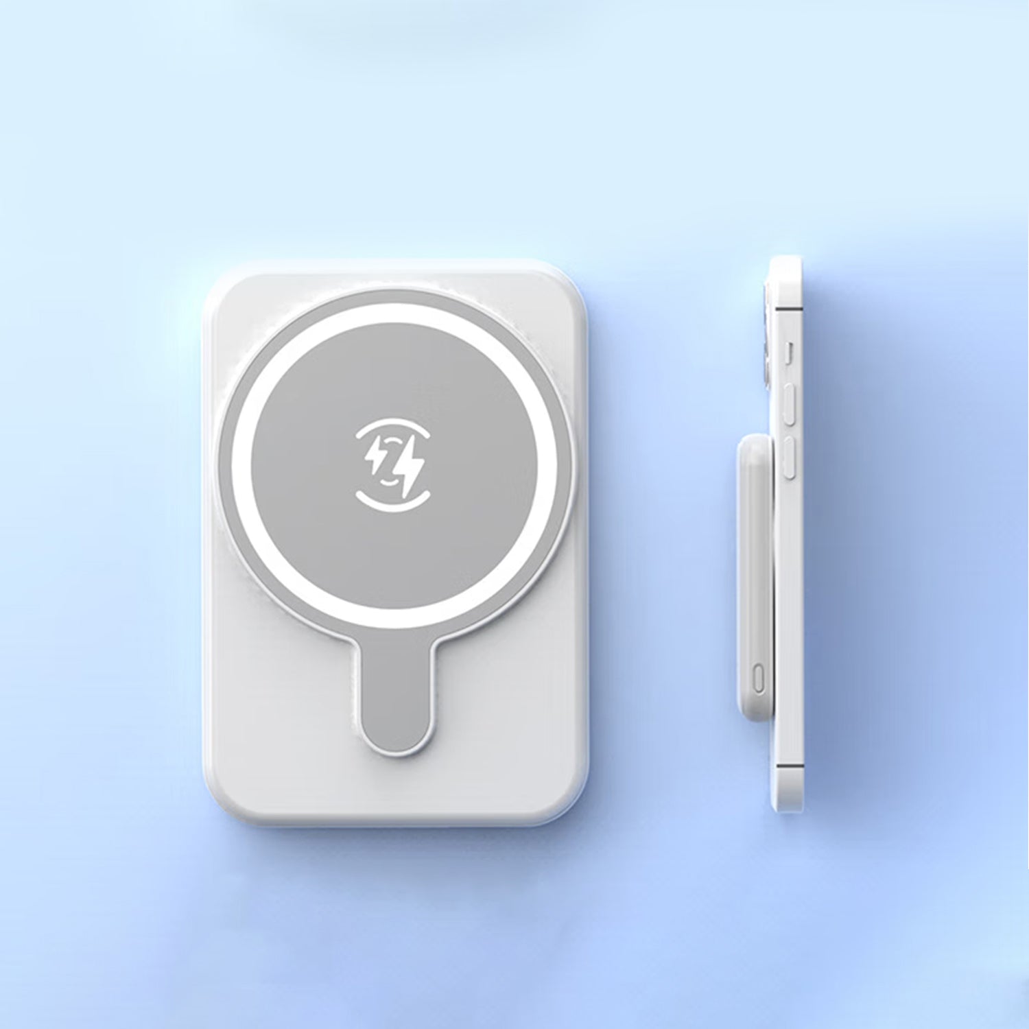 5000mAh  portable magnetic Magnetic absorption wireless charging bank