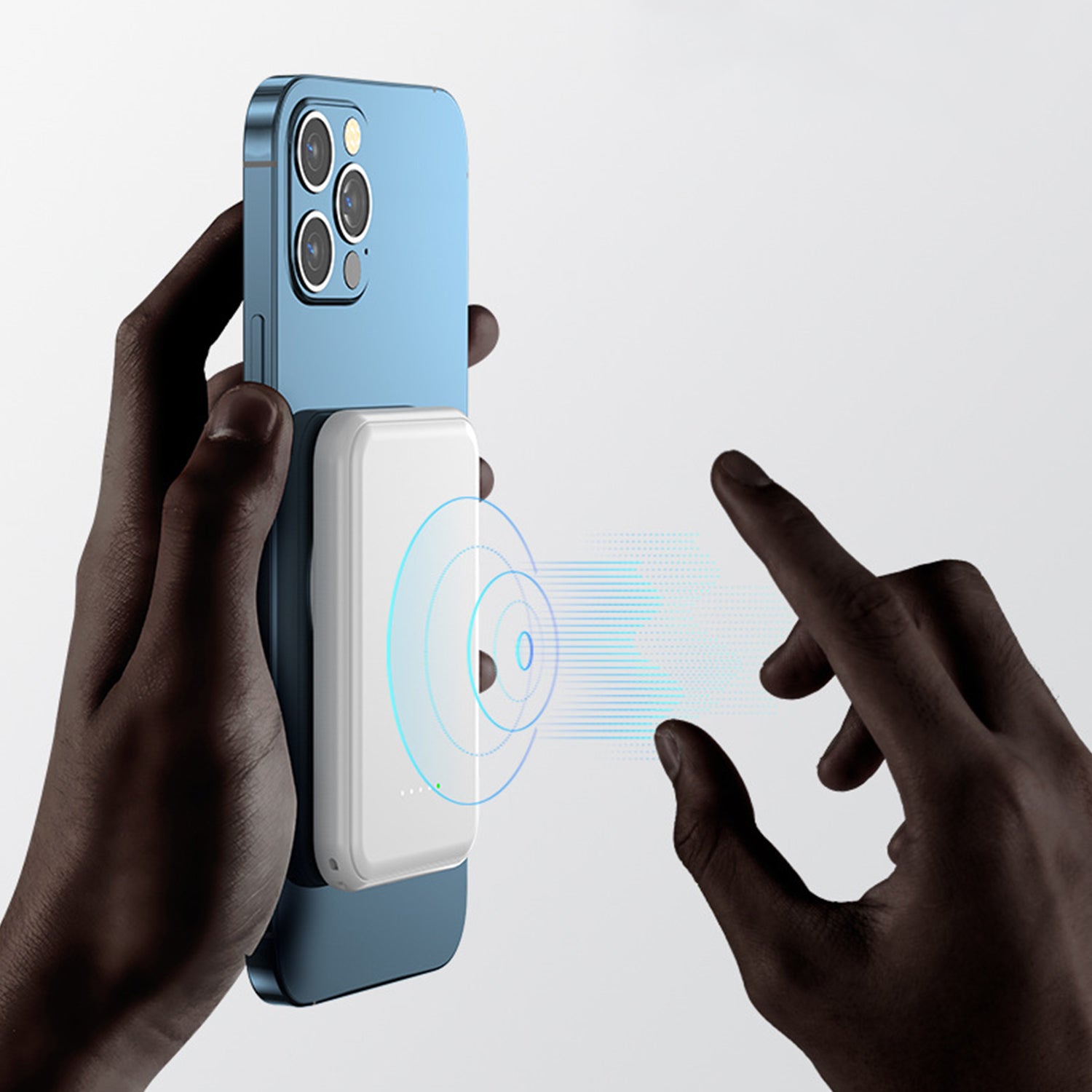 5000mAh  portable magnetic Magnetic absorption wireless charging bank