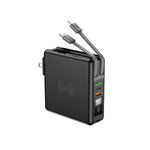 6700mAh self contained cable plug magnetic suction wireless charging bank