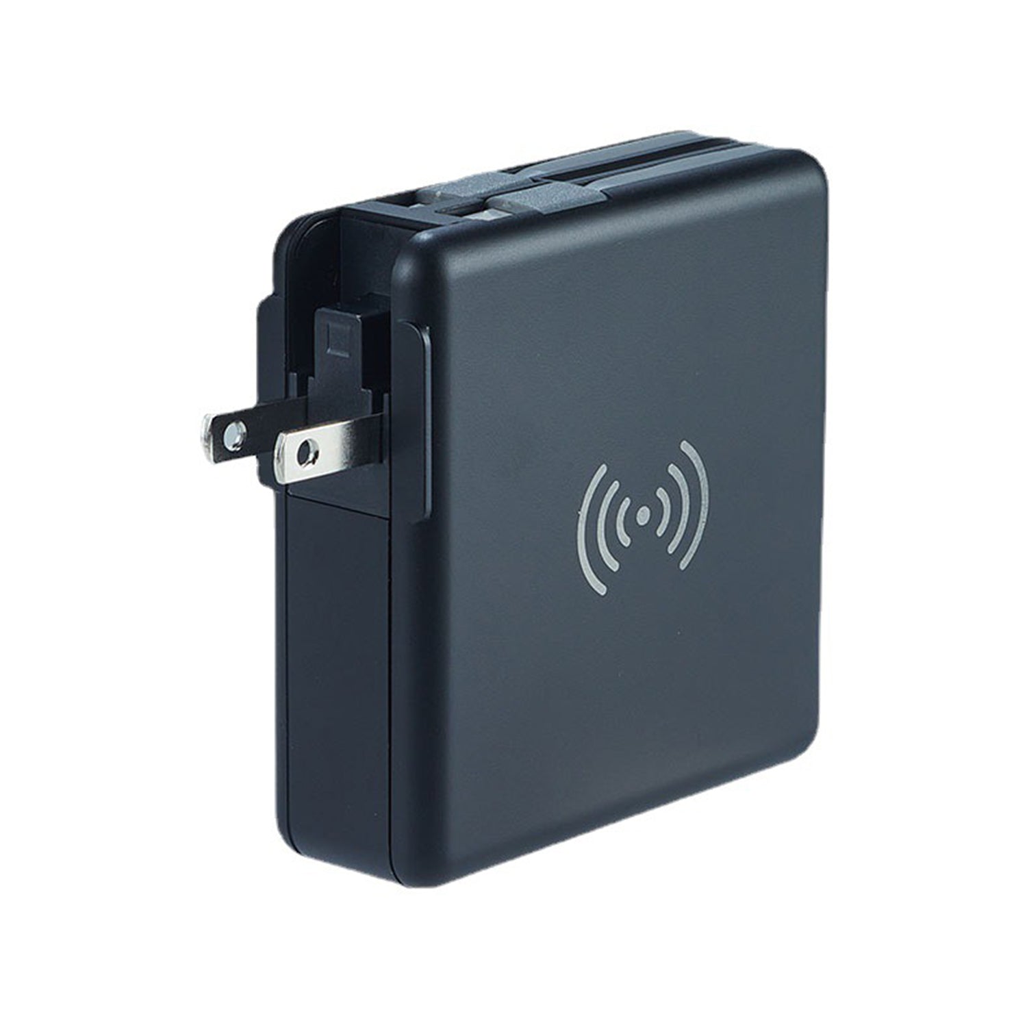6700mAh self contained cable plug magnetic suction wireless charging bank