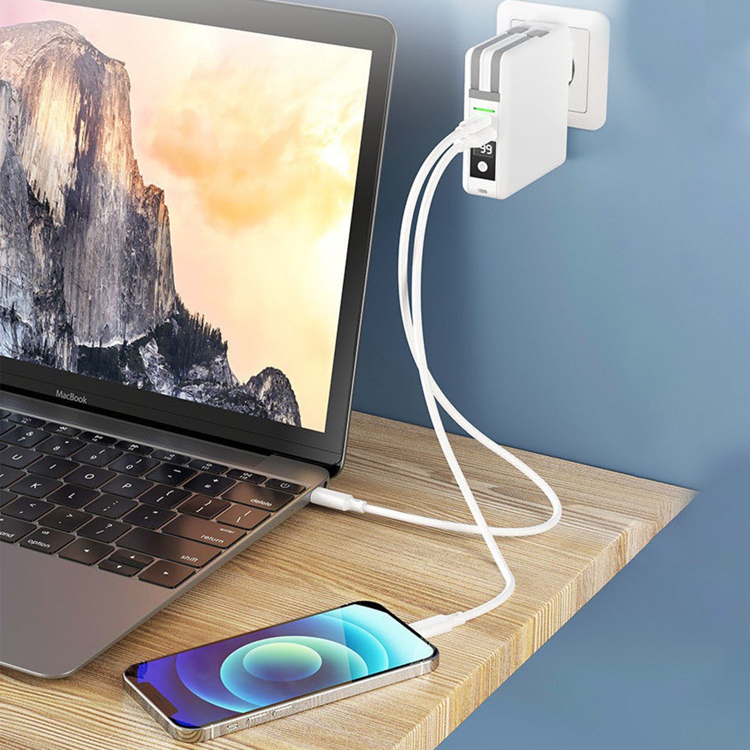 6700mAh self contained cable plug magnetic suction wireless charging bank