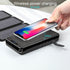 20000mAh Solar fast charging with  LED lights bank support wireless charging-Black