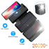 20000mAh Solar fast charging with  LED lights bank support wireless charging-Black