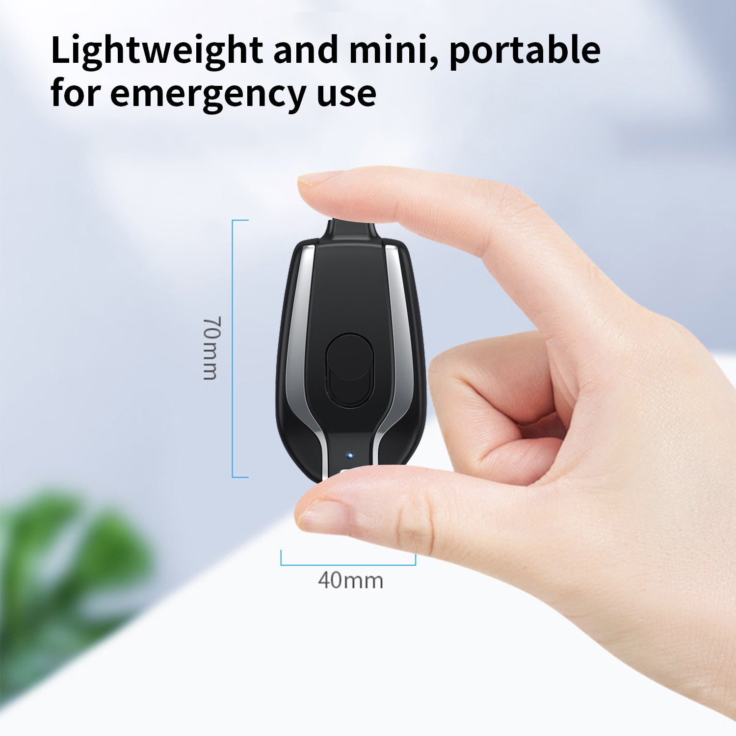 1500mAh mini emergency Lighntning keychain power bank
