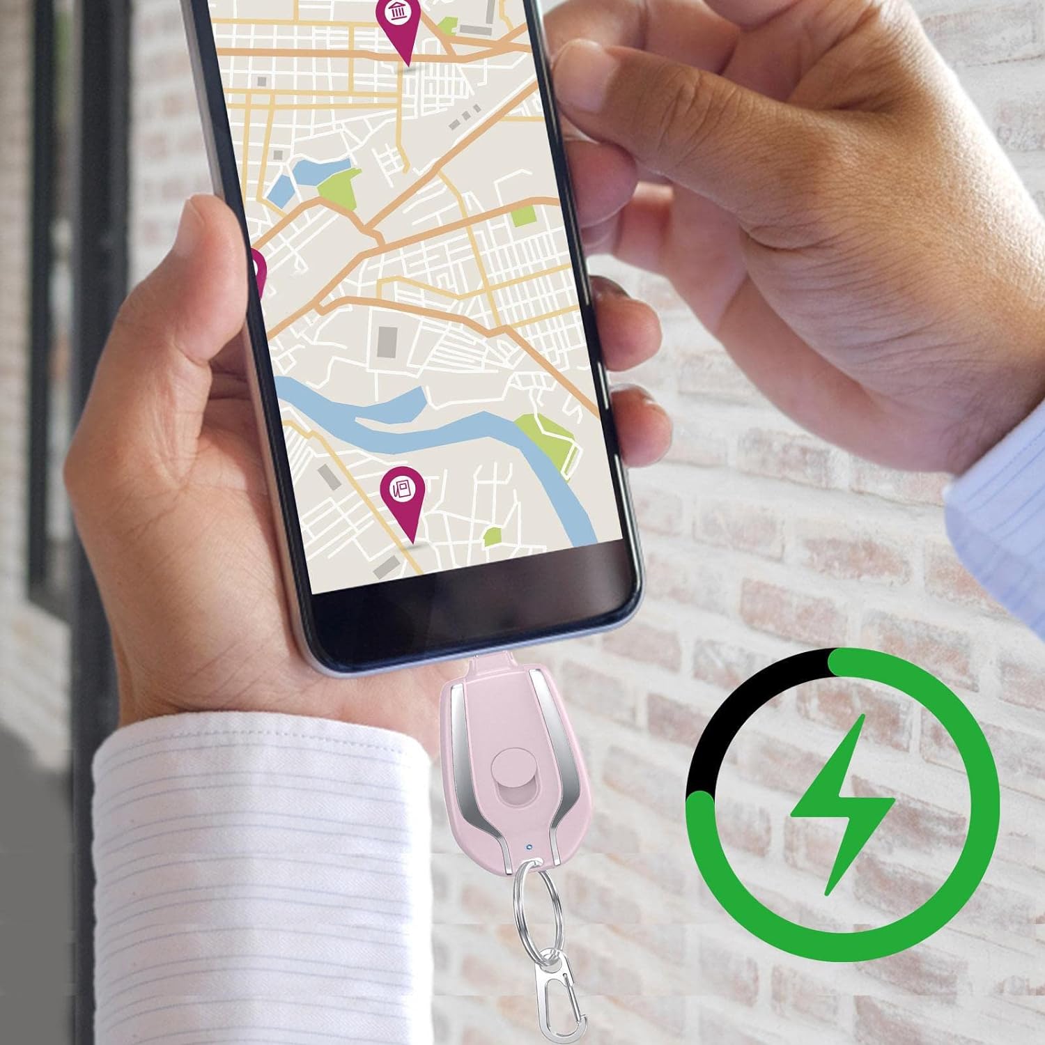 1500mAh mini emergency Lighntning keychain power bank