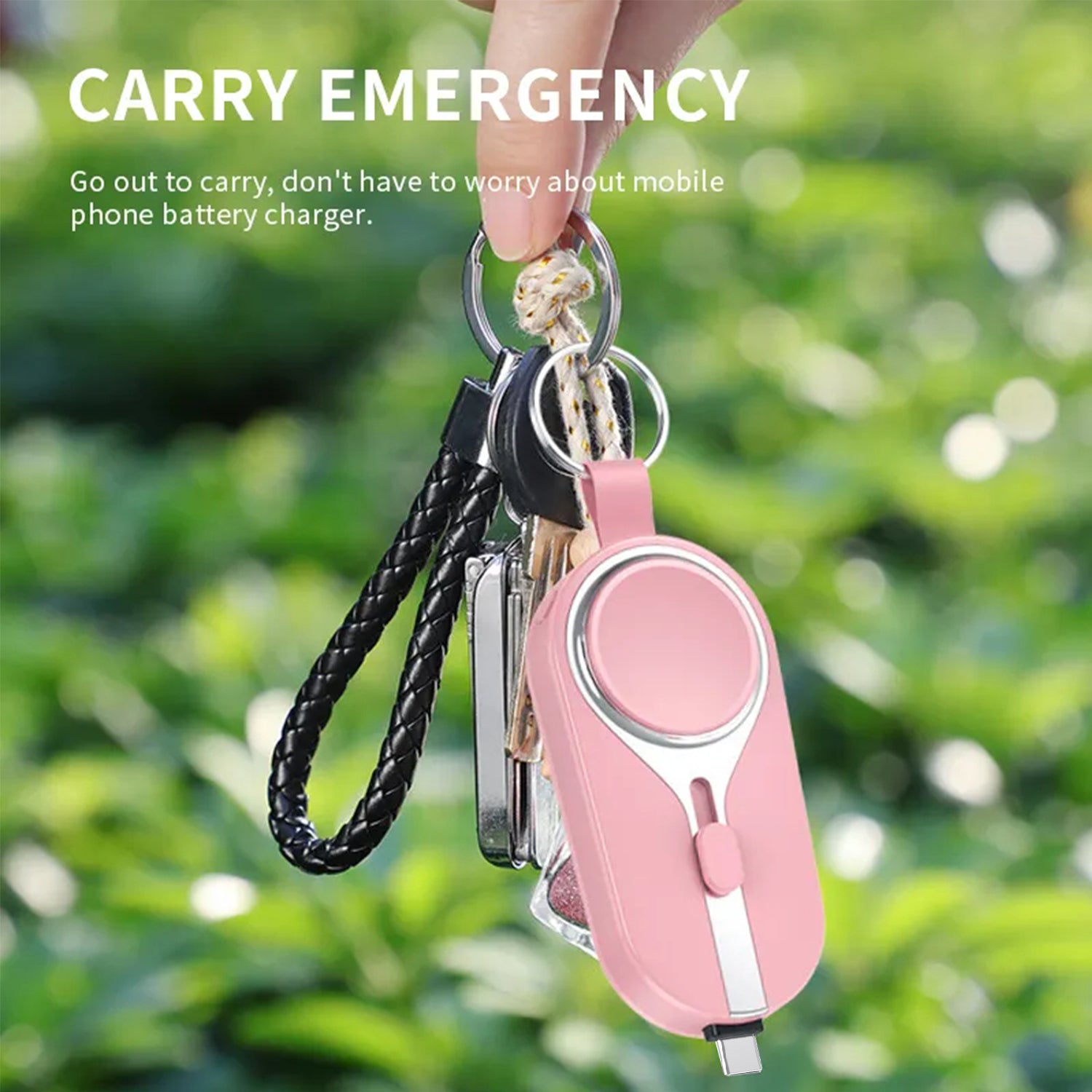 3000mAH Portable emergency Power Bank for Apple Watch Charger Key Chain Mobile Phone External Battery for iPhone15/iPhone15 Pro/iPhone15 Plus/iPhone15 Pro Max.