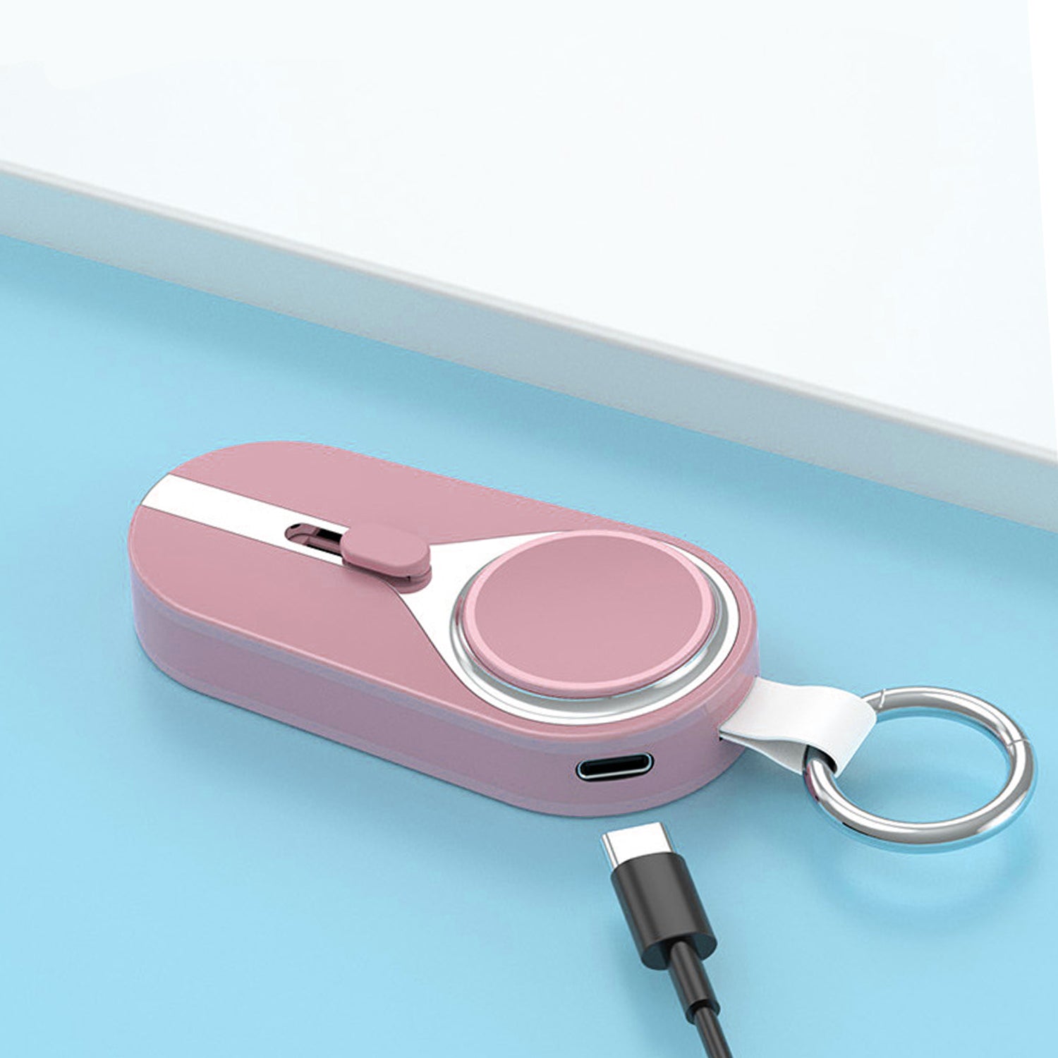 3000mAH Portable emergency Power Bank for Apple Watch Charger Key Chain Mobile Phone External Battery for iphone 12 13 14 Spare Auxiliary Battery