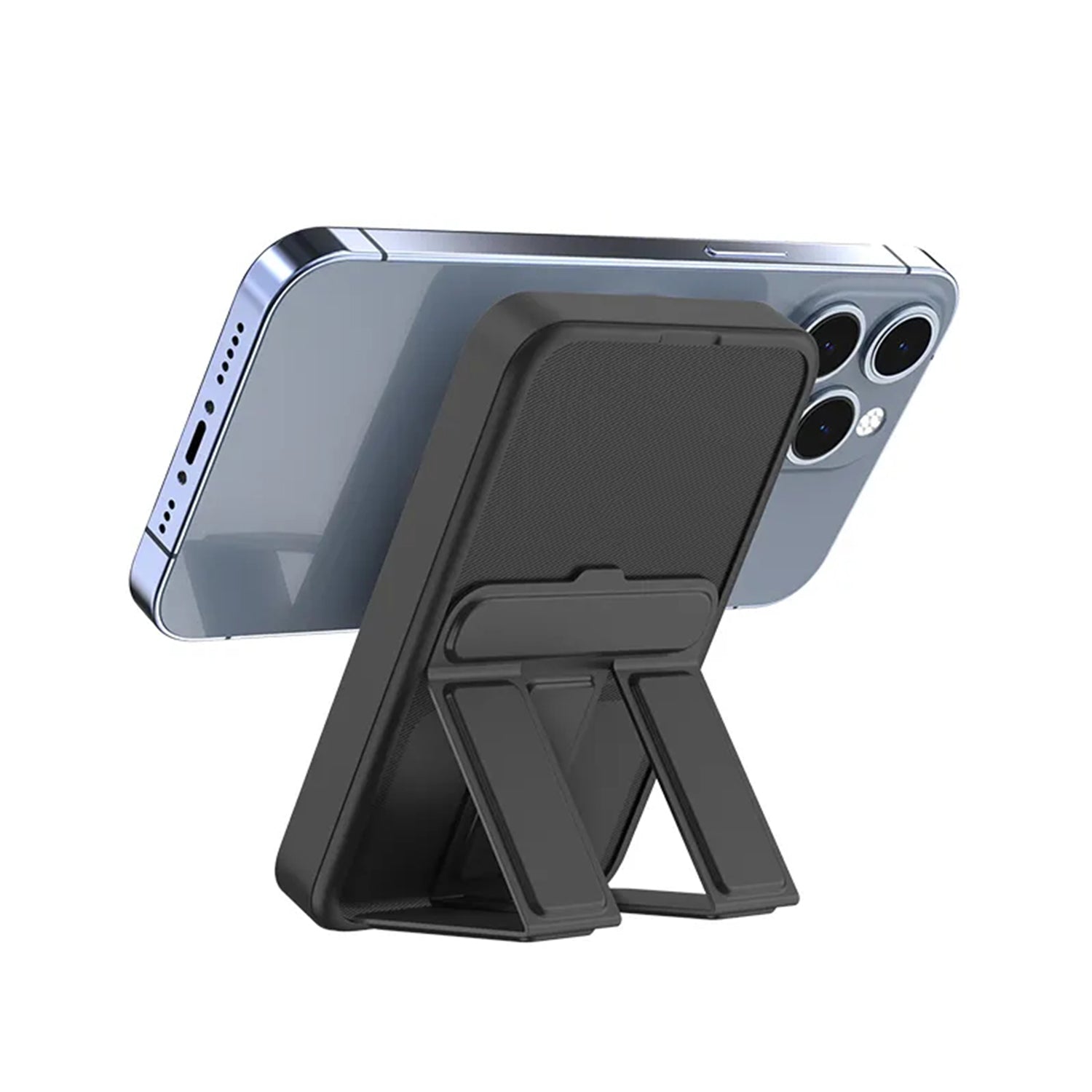 Magnetic Attraction Wireless Power Bank 10000mAh Portable Battery Charger Foldable Stand Fast Charging 15W Wireless & PD 22.5W USB-C for iPhone 15/14/13/12/12 Pro/13 Pro Max-Black