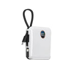Portable With Lanyard Power Bank,20000mAh 22.5W Fast Charging USB-C + Lightning Power Bank, High-Speed Small Phone Charger Built in Cable,LCD Display External