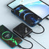Portable With Lanyard Power Bank,20000mAh 22.5W Fast Charging USB-C + Lightning Power Bank, High-Speed Small Phone Charger Built in Cable,LCD Display External