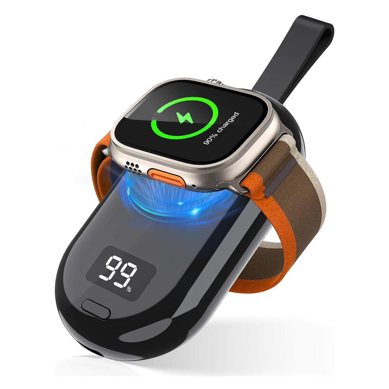 Portable Charger for Apple Watch, 2500mAh iWatch Charger Wireless Fast Charging Power Bank,compatible Magnetic Attraction Travel Smart Keychain Charger for Apple Watch Series Ultra/8/7/6/5/4/3/2/SE