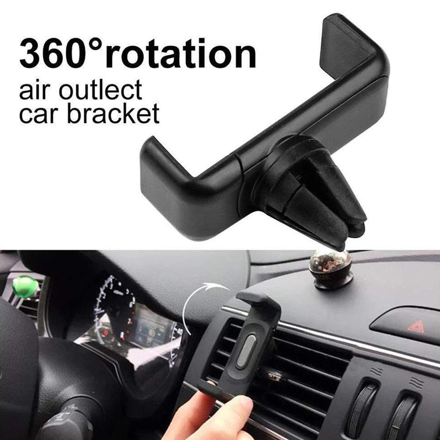 Universal  Air Vent Car Phone Holder Mount Power Clip Dashboard Stand