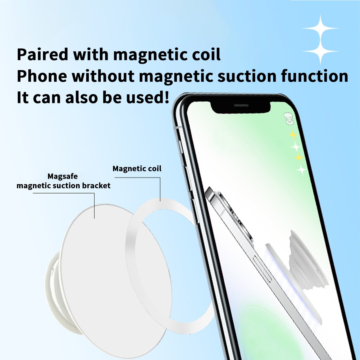 Magsafe Magnetic Suction Lazy Person Telescopic Airbag Mobile Phone Holder