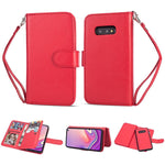 Galaxy S10e( 5.8") 2 in 1 Leather Wallet Case with 9 Credit Card Slots and Removable Back Cover