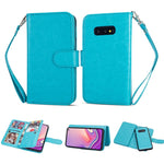 Galaxy S10e( 5.8") 2 in 1 Leather Wallet Case with 9 Credit Card Slots and Removable Back Cover