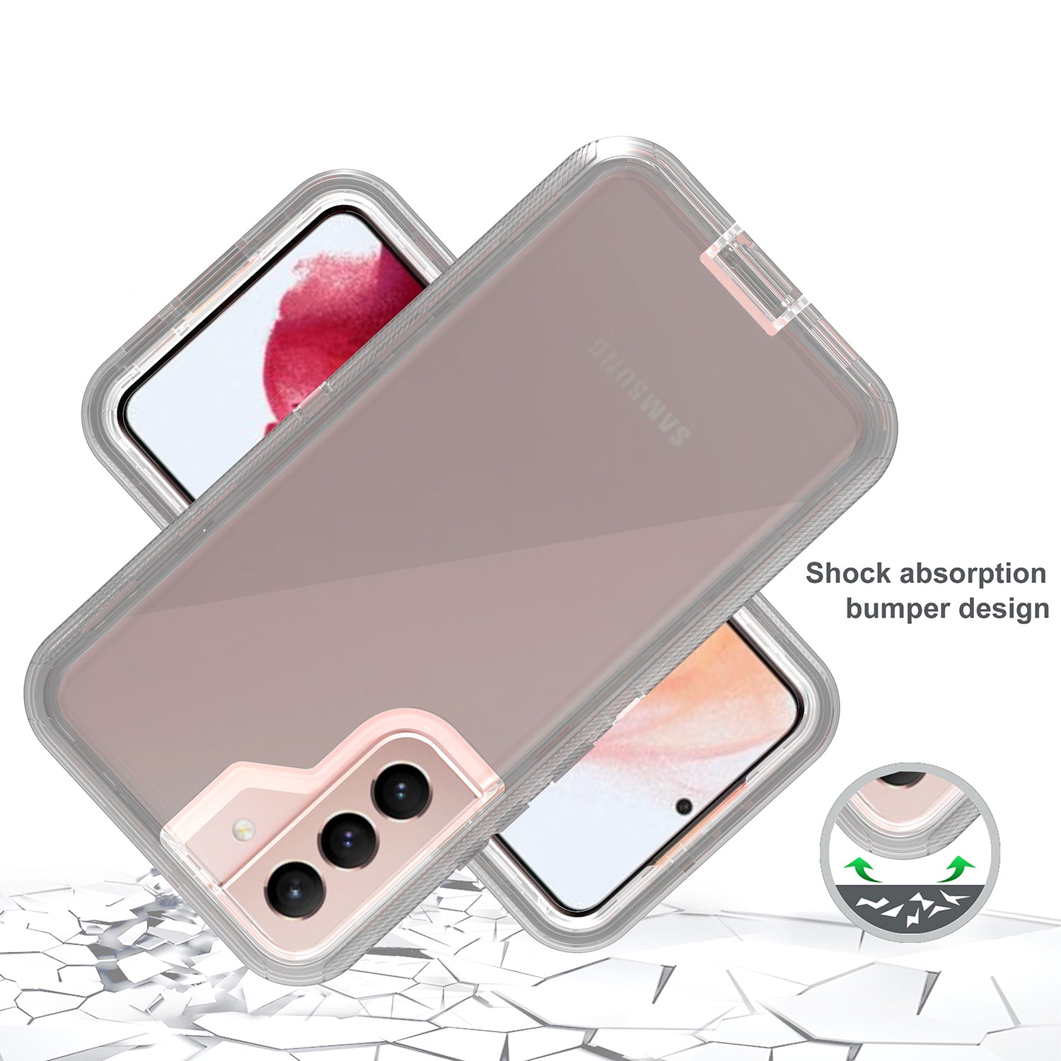 Galaxy S23 Transparent Full Protection Heavy Duty Case
