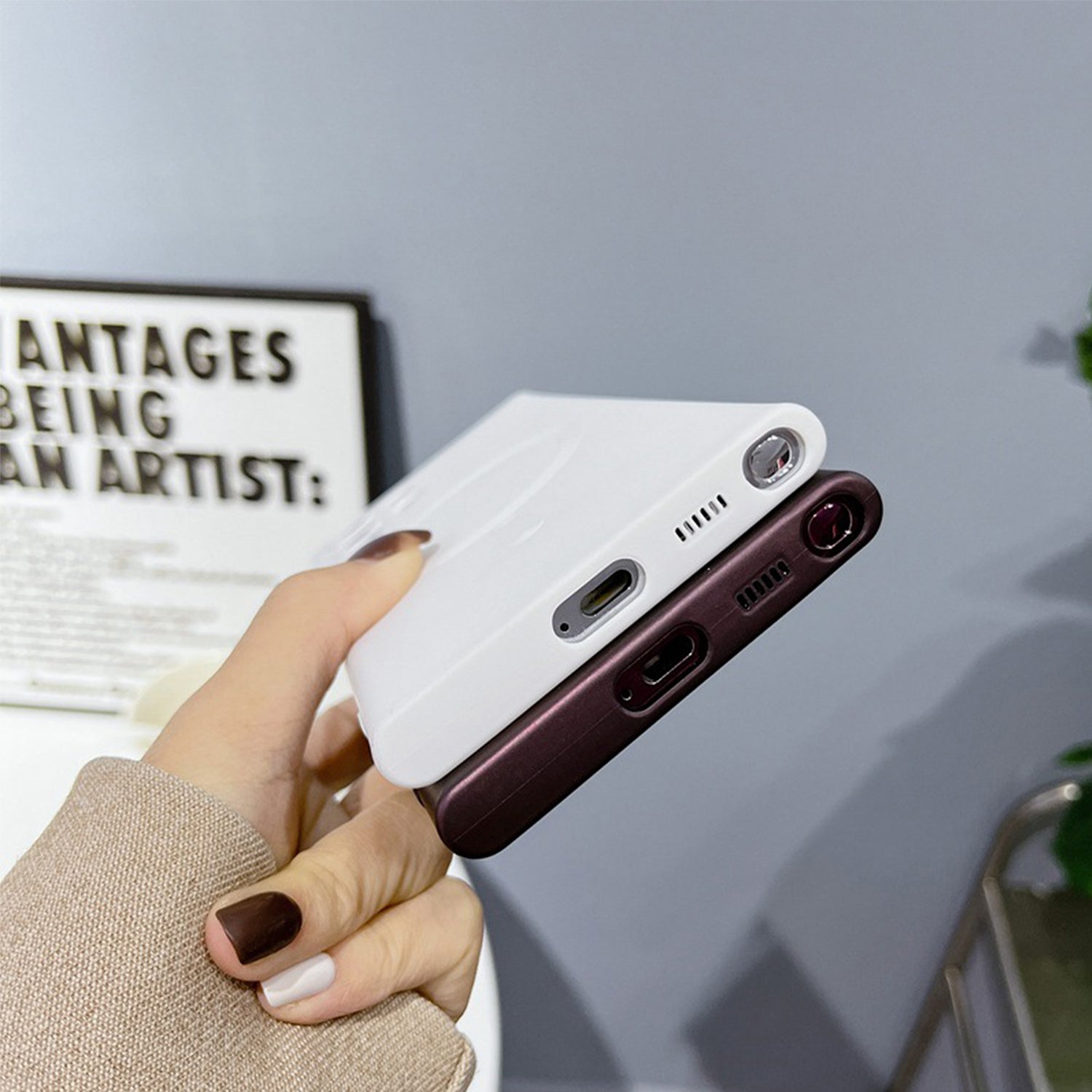 Samsung Galaxy S23 Magnetic soft silicone with lens protective film case