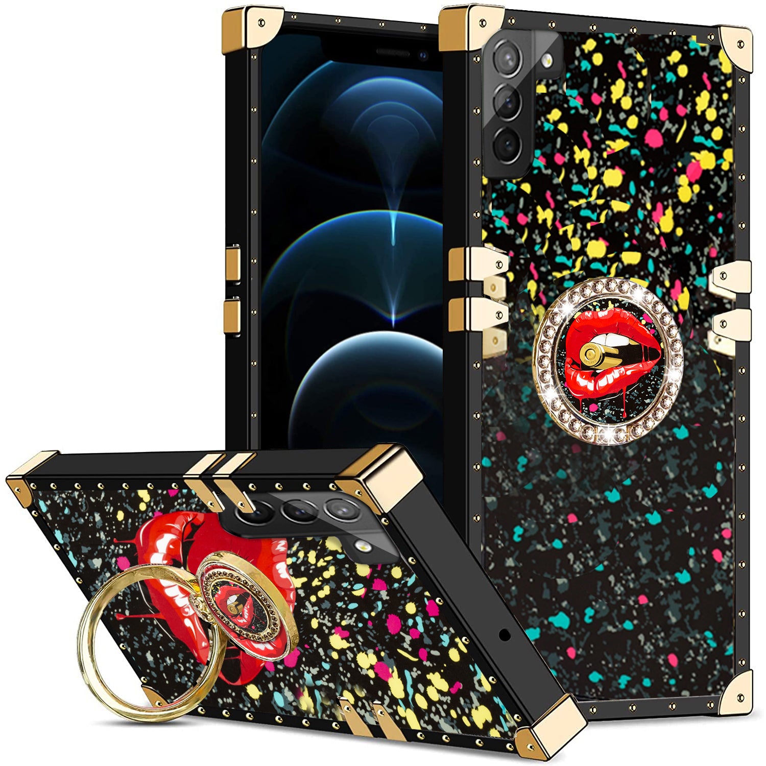 Samsung Galaxy S23 Plus TPU luxury  fashion case with kickstand