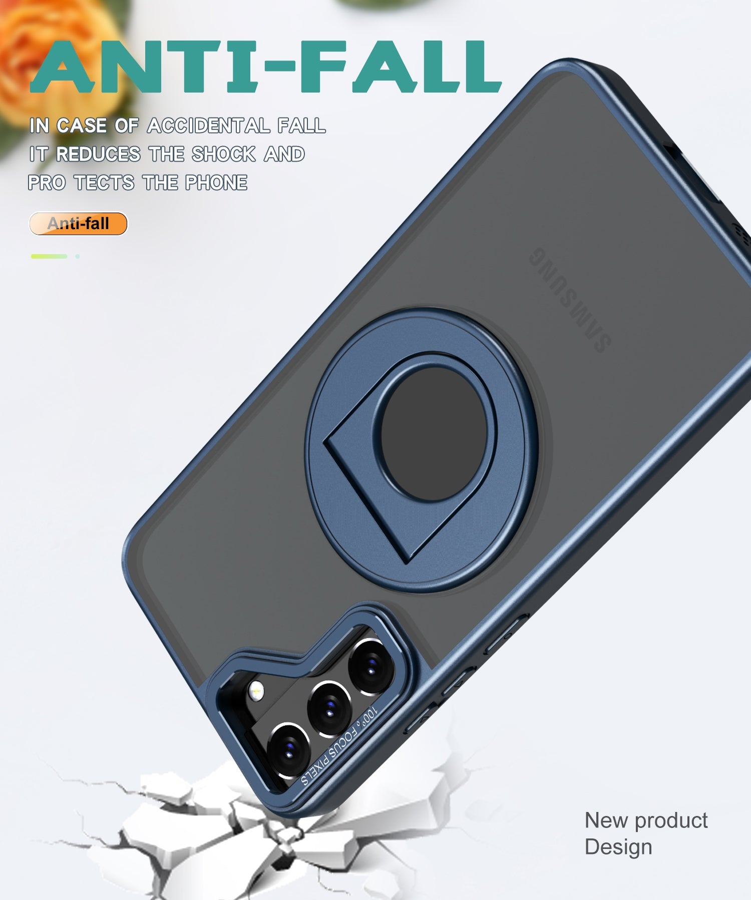 Samsung Galaxy S23 Hollow Out Ring Rotating Magnetic Suction Bracket Protective Sleeve Case