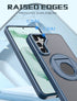 Samsung Galaxy S23 Hollow Out Ring Rotating Magnetic Suction Bracket Protective Sleeve Case