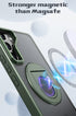 Samsung Galaxy S23 Hollow Out Ring Rotating Magnetic Suction Bracket Protective Sleeve Case