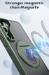 Samsung Galaxy S23 Plus Hollow Out Ring Rotating Magnetic Suction Bracket Protective Sleeve Case