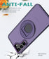 Samsung Galaxy S23 Hollow Out Ring Rotating Magnetic Suction Bracket Protective Sleeve Case