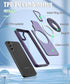 Samsung Galaxy S23 Hollow Out Ring Rotating Magnetic Suction Bracket Protective Sleeve Case