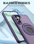 Samsung Galaxy S23 Hollow Out Ring Rotating Magnetic Suction Bracket Protective Sleeve Case