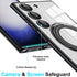Samsung Galaxy S23 Plus Electroplated Magnetic Transparent Anti Drop Bracket Ring Phone Case
