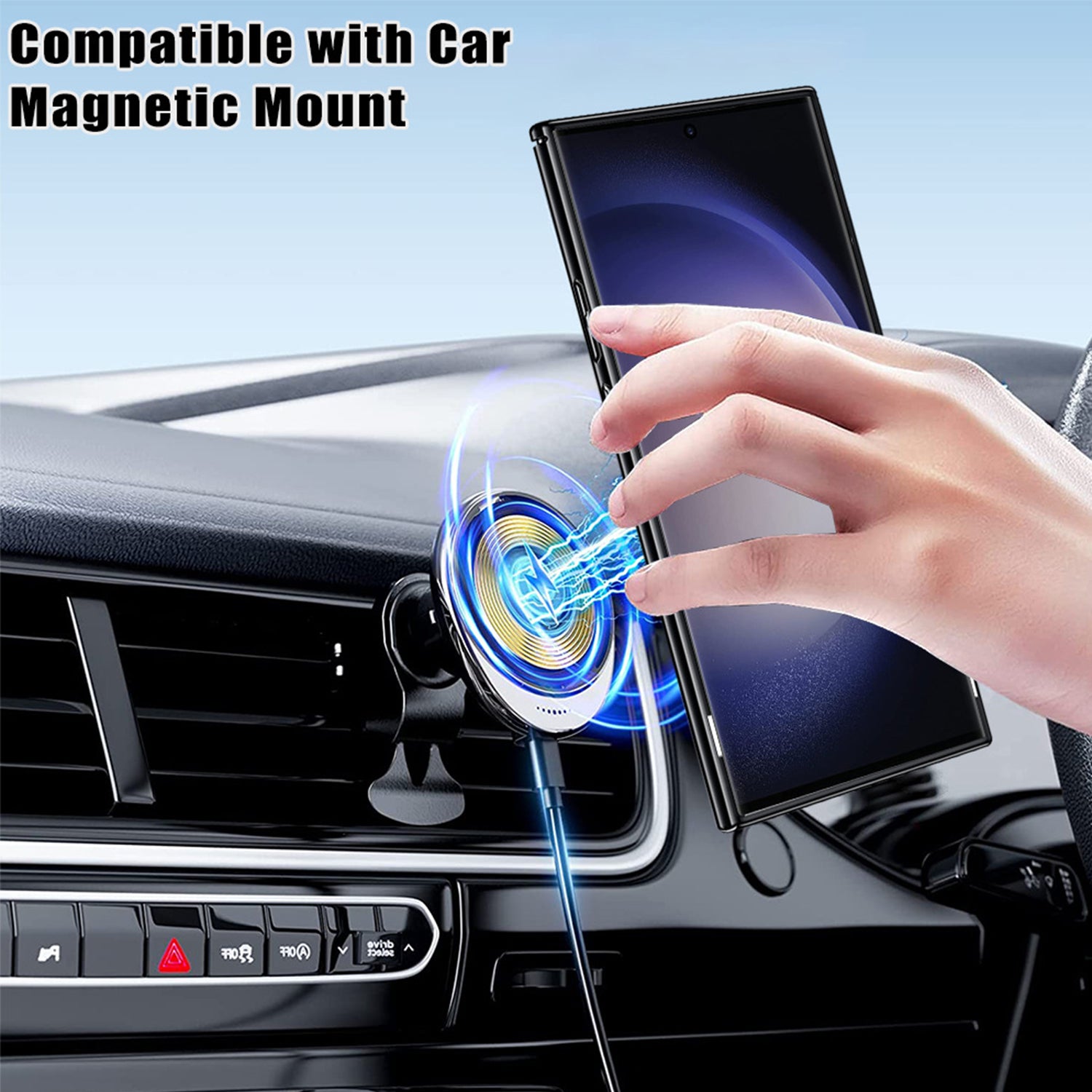 Samsung Galaxy S23 Plus Electroplated Magnetic Transparent Anti Drop Bracket Ring Phone Case