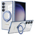 Samsung Galaxy S23 Plus Electroplated Magnetic Transparent Anti Drop Bracket Ring Phone Case