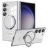 Samsung Galaxy S23 Plus Electroplated Magnetic Transparent Anti Drop Bracket Ring Phone Case