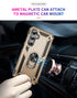 Samsung Galaxy S23 FE Case Ring Magnetic GPS Car Mount Phone Holder Case