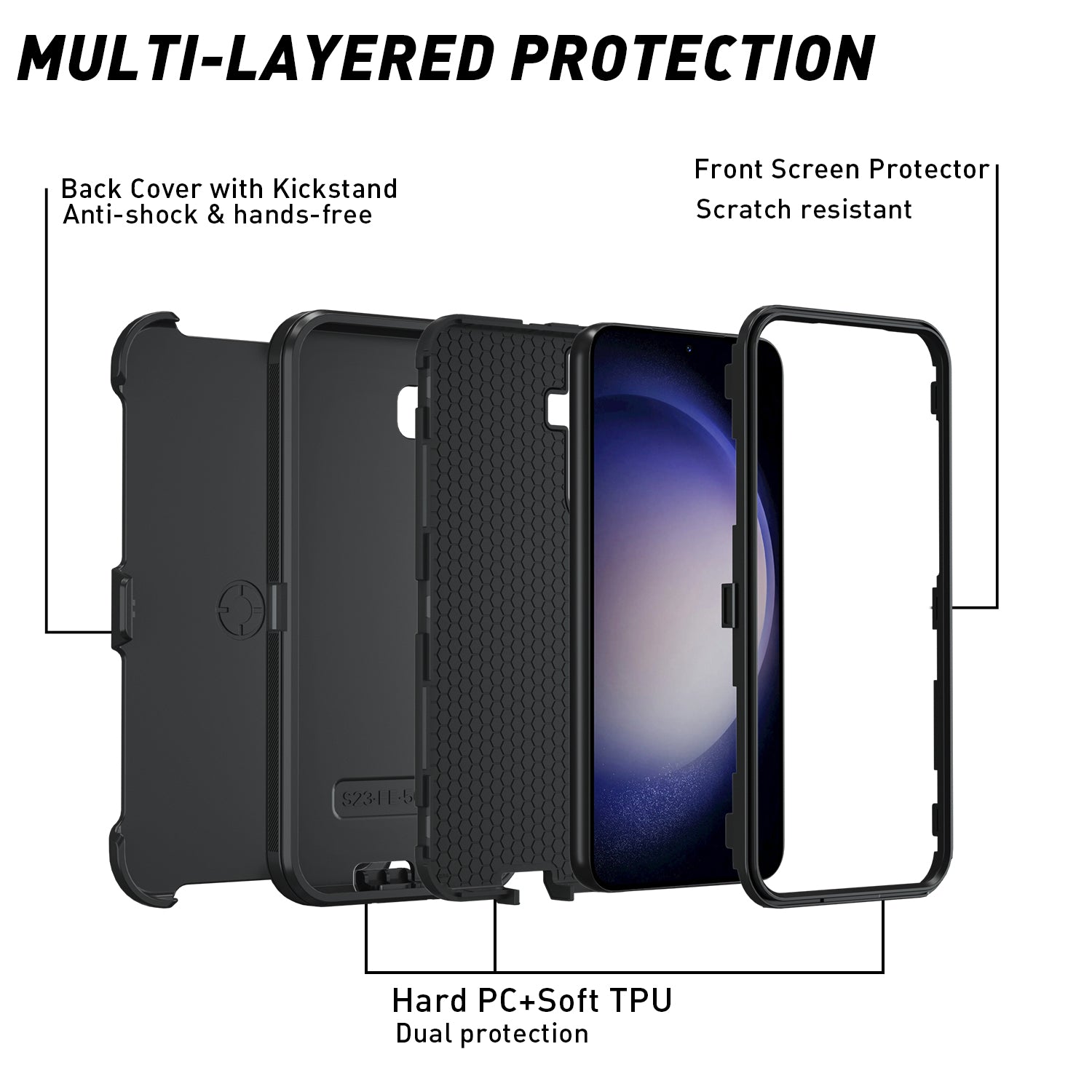 Samsung Galaxy S23 FE Full Protection Heavy Duty Shockproof Case