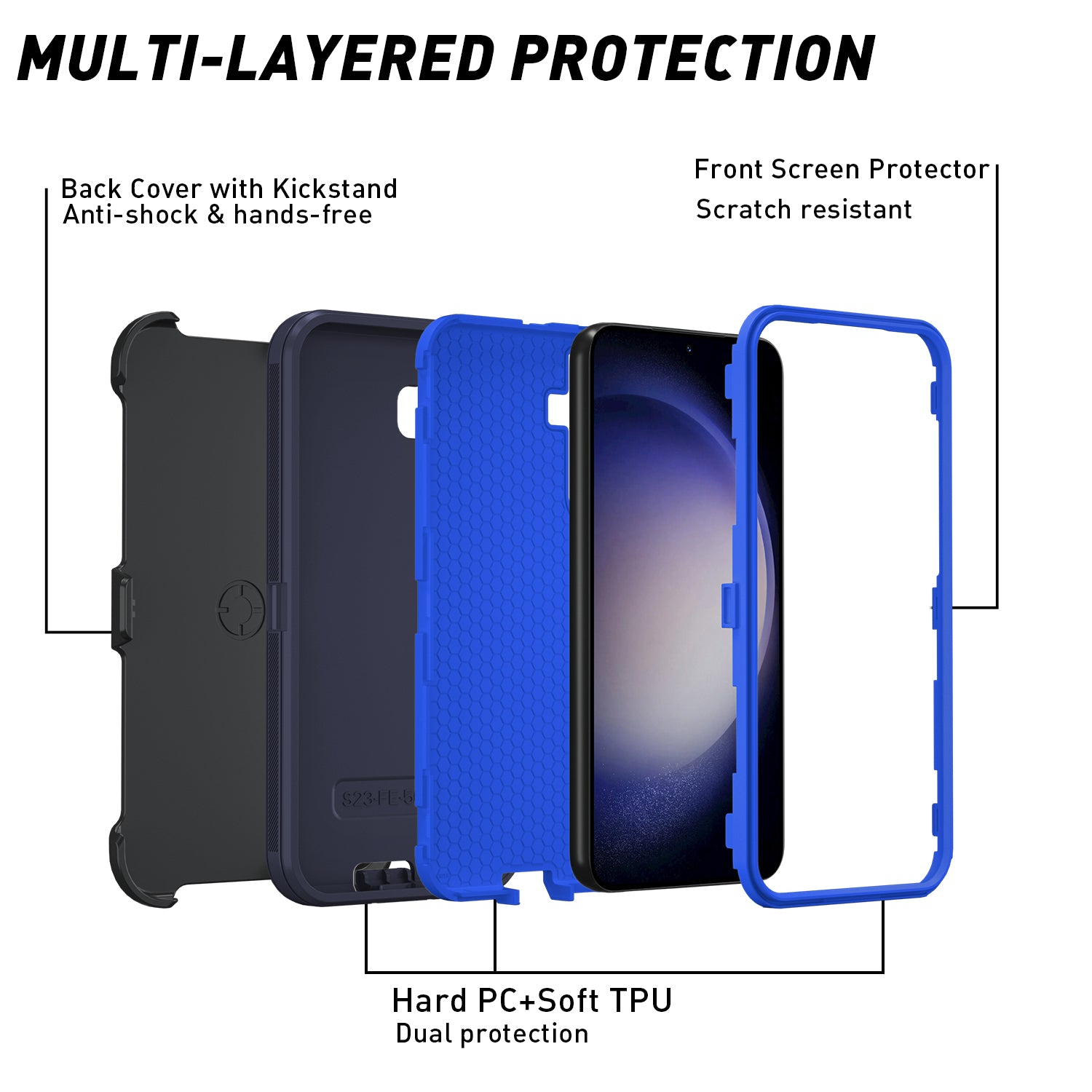 Samsung Galaxy S23 FE Full Protection Heavy Duty Shockproof Case