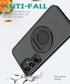 Samsung Galaxy S23 FE Hollow Out Ring Rotating Magnetic Suction Bracket Protective Sleeve Case