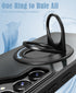 Samsung Galaxy S23 FE Hollow Out Ring Rotating Magnetic Suction Bracket Protective Sleeve Case