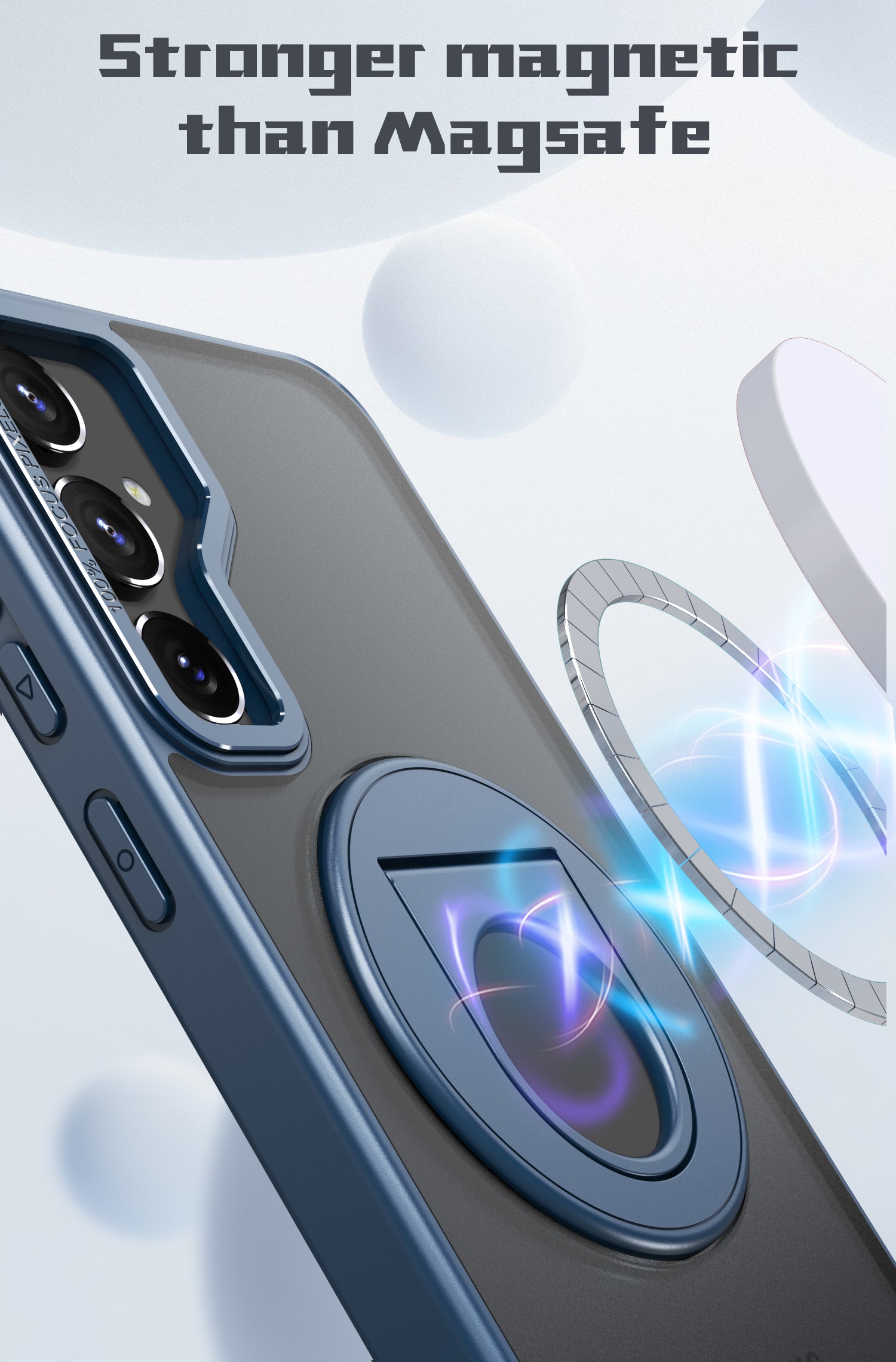 Samsung Galaxy S23 FE Hollow Out Ring Rotating Magnetic Suction Bracket Protective Sleeve Case