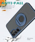 Samsung Galaxy S23 FE Hollow Out Ring Rotating Magnetic Suction Bracket Protective Sleeve Case