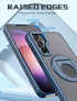 Samsung Galaxy S23 FE Hollow Out Ring Rotating Magnetic Suction Bracket Protective Sleeve Case