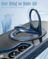 Samsung Galaxy S23 FE Hollow Out Ring Rotating Magnetic Suction Bracket Protective Sleeve Case