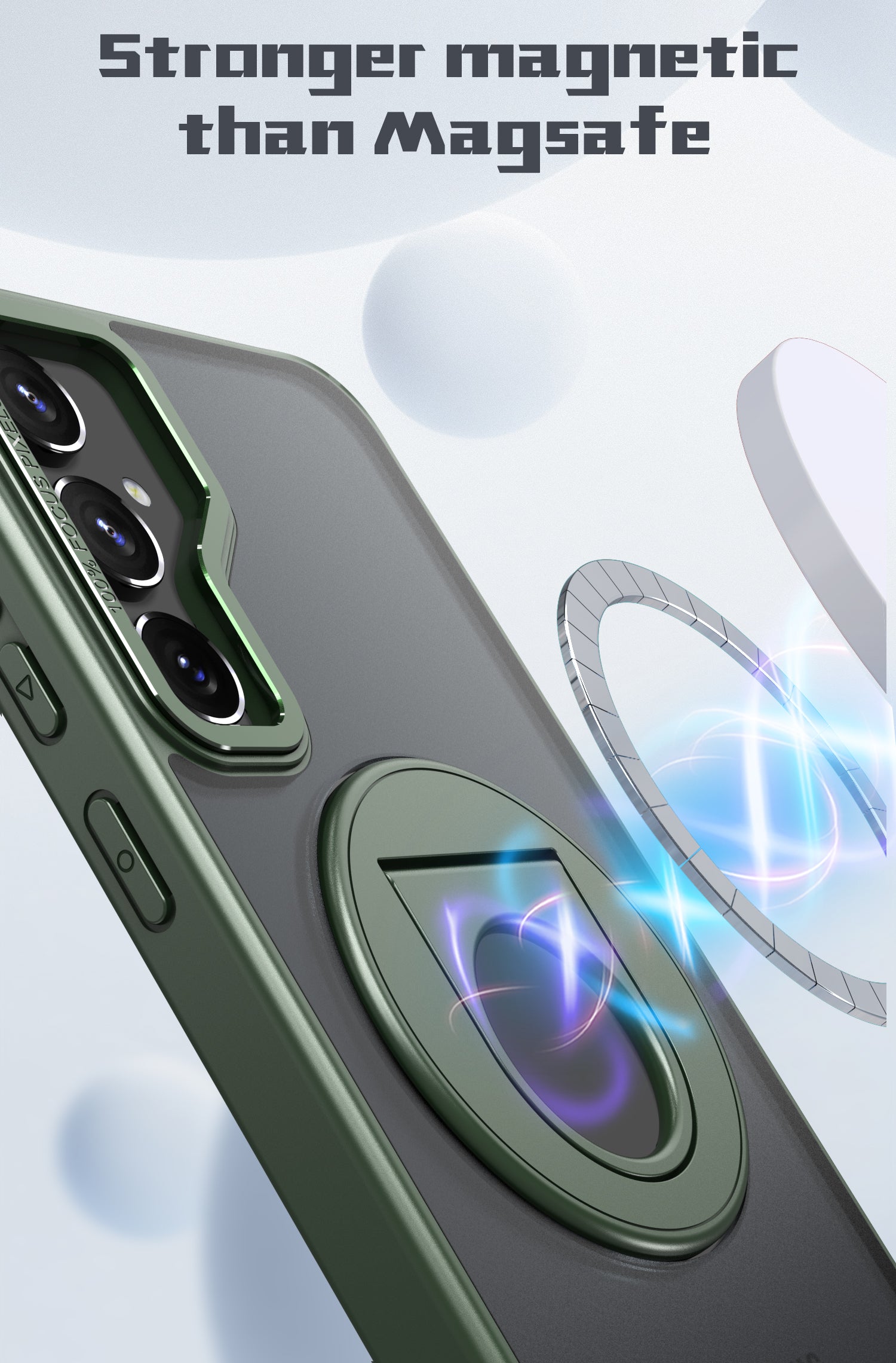 Samsung Galaxy S23 FE Hollow Out Ring Rotating Magnetic Suction Bracket Protective Sleeve Case