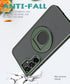 Samsung Galaxy S23 FE Hollow Out Ring Rotating Magnetic Suction Bracket Protective Sleeve Case