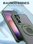 Samsung Galaxy S23 FE Hollow Out Ring Rotating Magnetic Suction Bracket Protective Sleeve Case