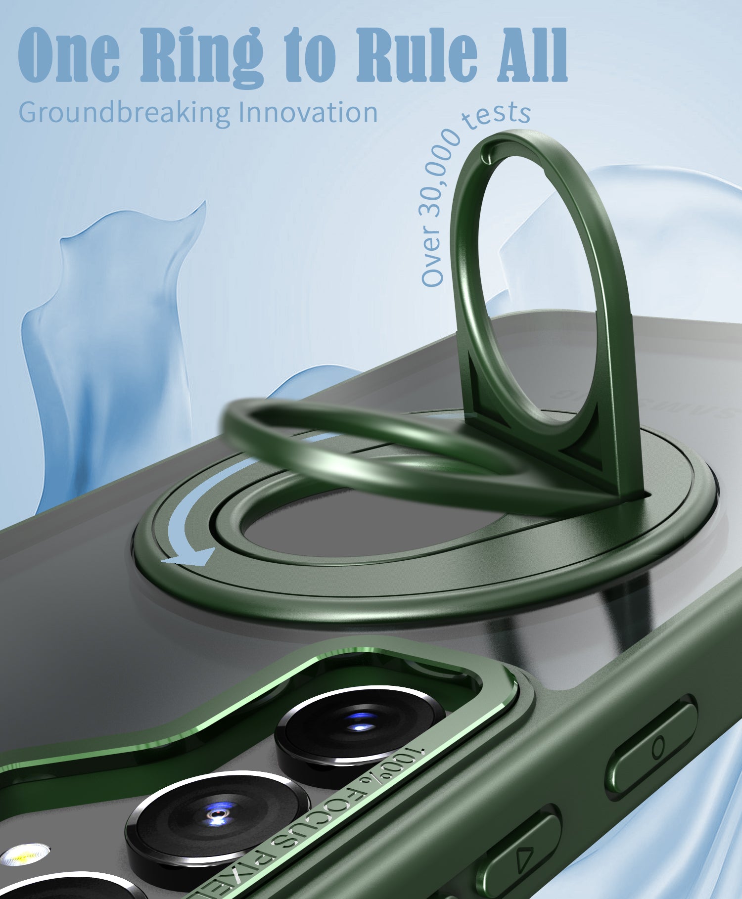 Samsung Galaxy S23 FE Hollow Out Ring Rotating Magnetic Suction Bracket Protective Sleeve Case